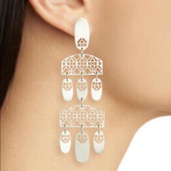 Kendra Scott | Emmet Earrings (silver-plated) EUC! - Picture 3 of 5